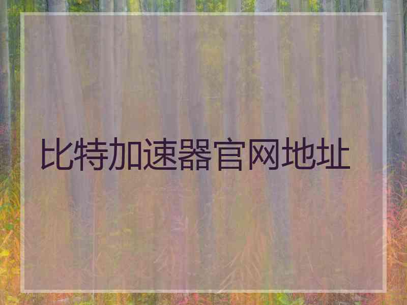 比特加速器官网地址