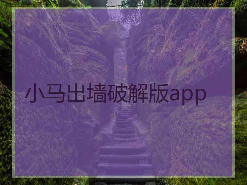 小马出墙破解版app