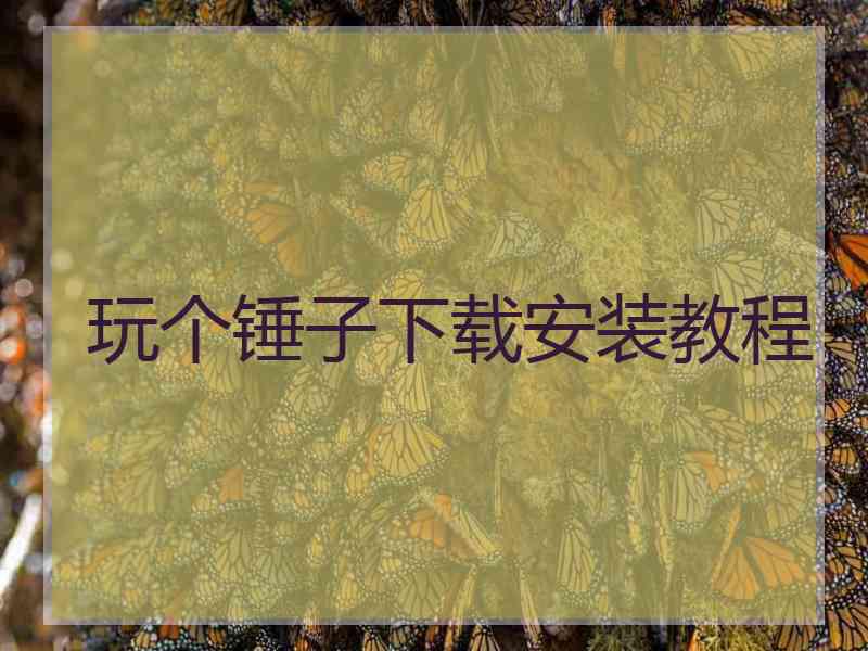 玩个锤子下载安装教程