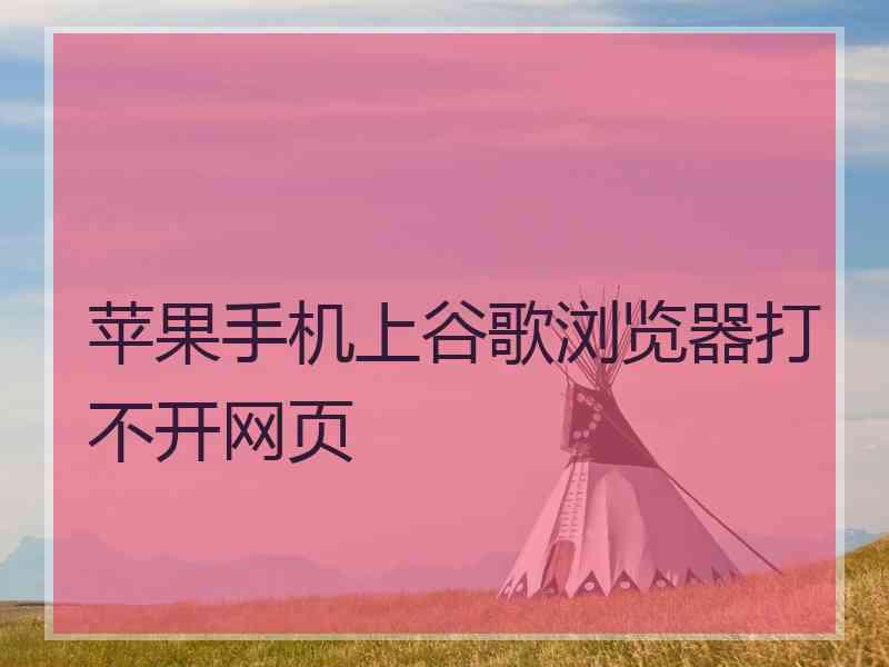 苹果手机上谷歌浏览器打不开网页
