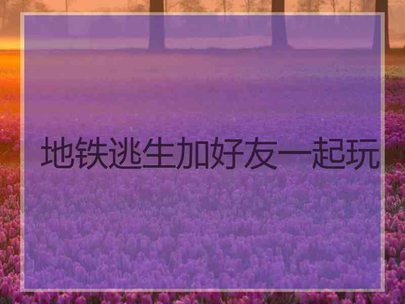 地铁逃生加好友一起玩