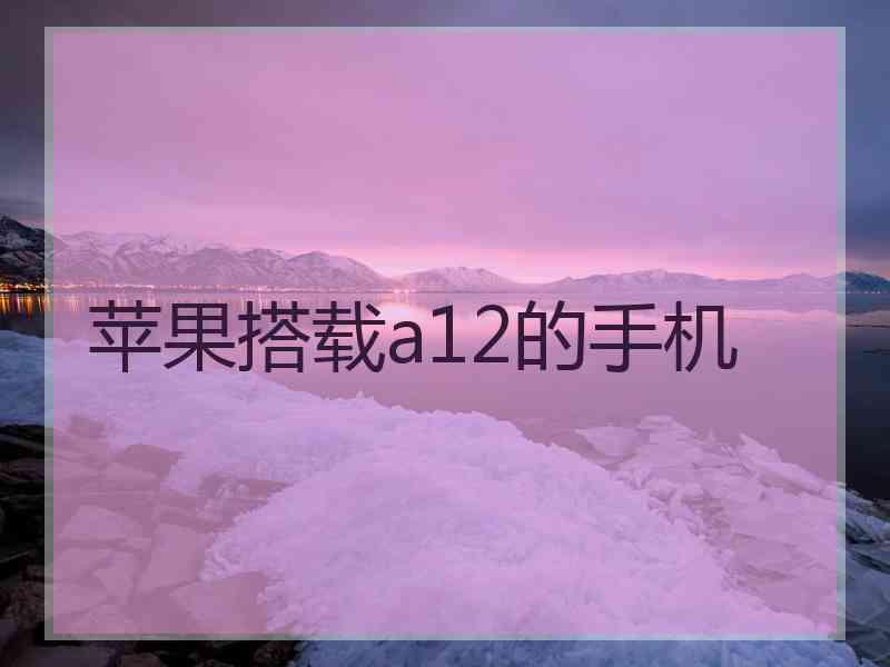 苹果搭载a12的手机