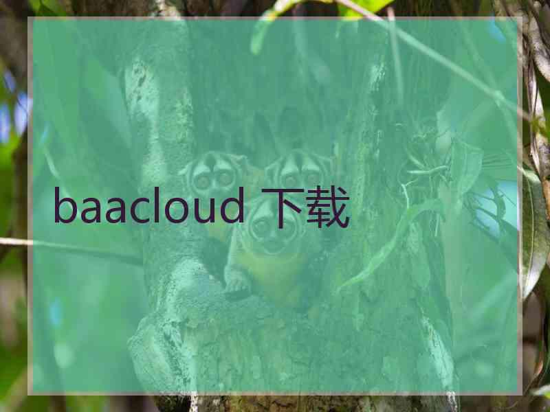 baacloud 下载