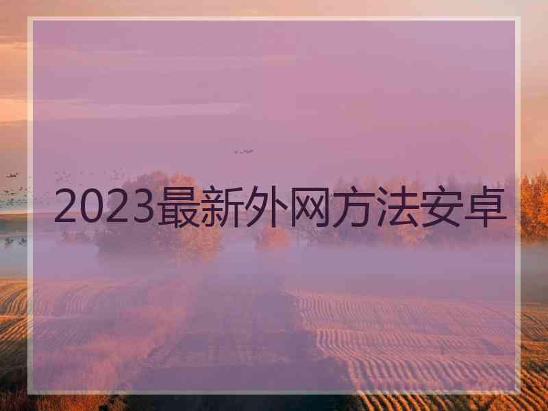 2023最新外网方法安卓