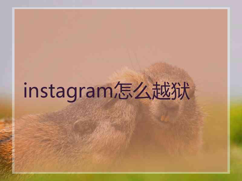 instagram怎么越狱