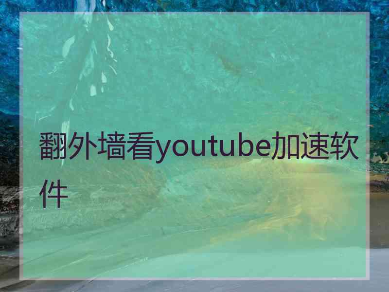 翻外墙看youtube加速软件