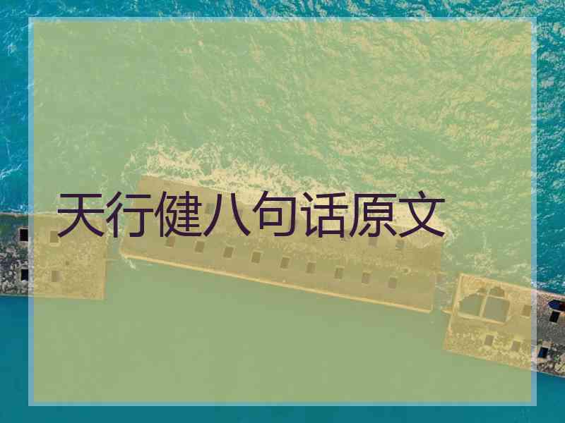 天行健八句话原文