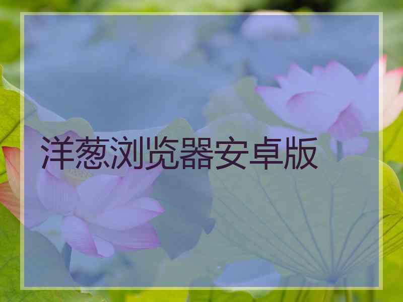 洋葱浏览器安卓版