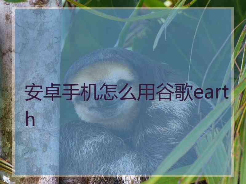 安卓手机怎么用谷歌earth