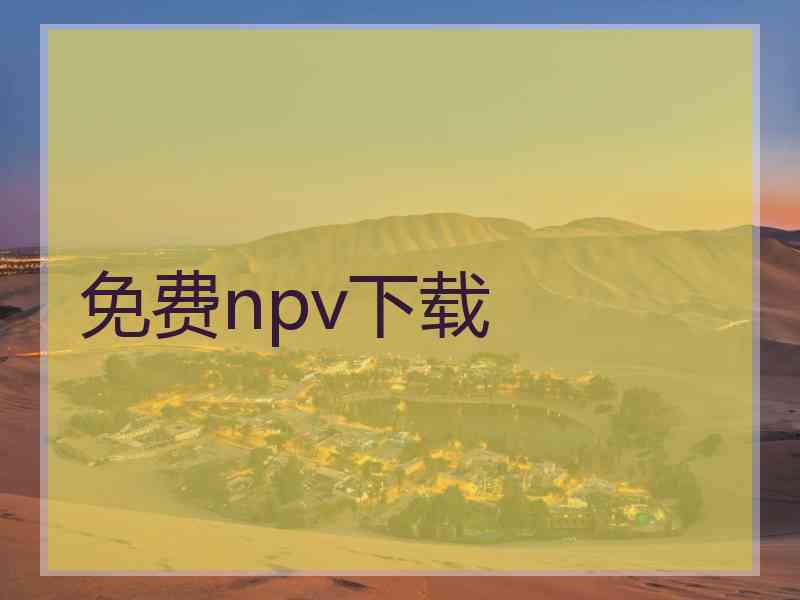 免费npv下载