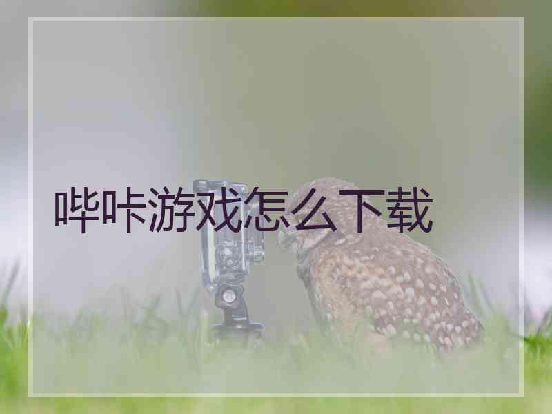 哔咔游戏怎么下载