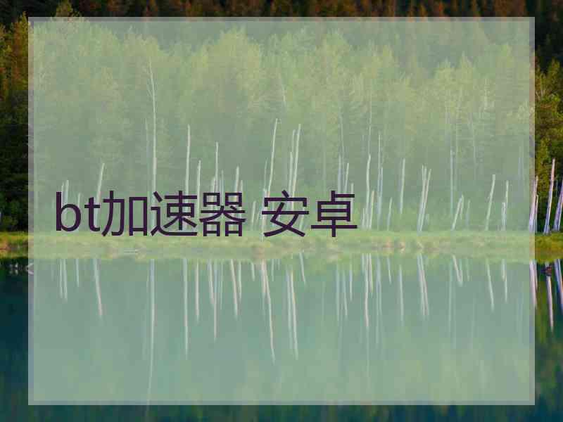 bt加速器 安卓