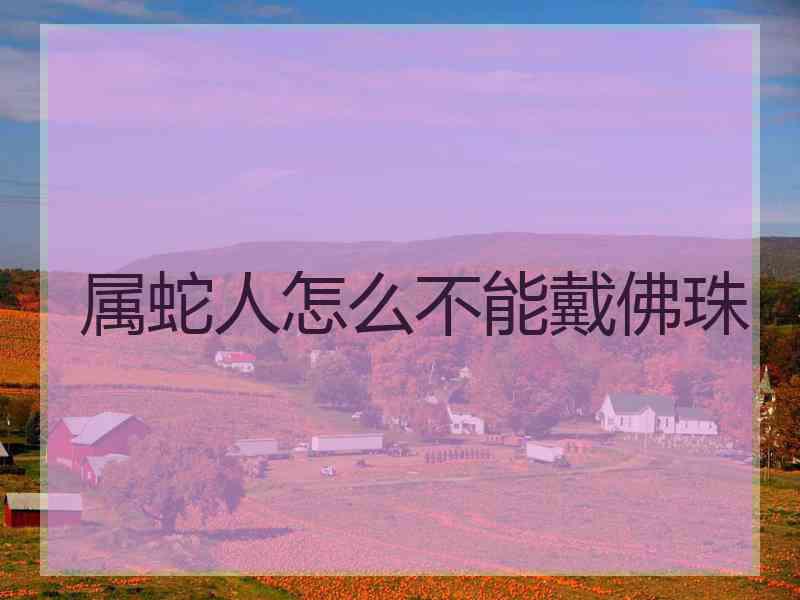 属蛇人怎么不能戴佛珠