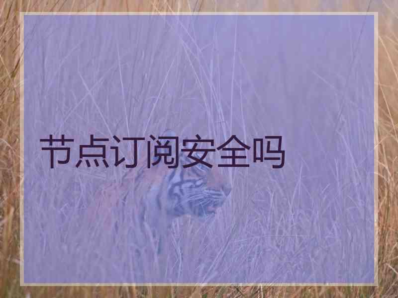 节点订阅安全吗