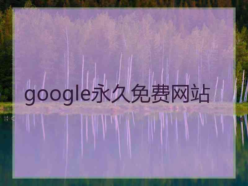 google永久免费网站
