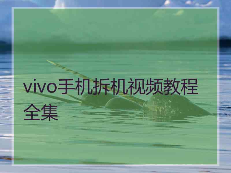 vivo手机拆机视频教程全集