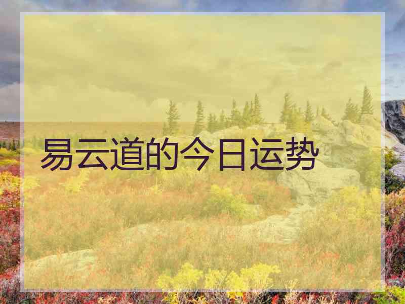 易云道的今日运势