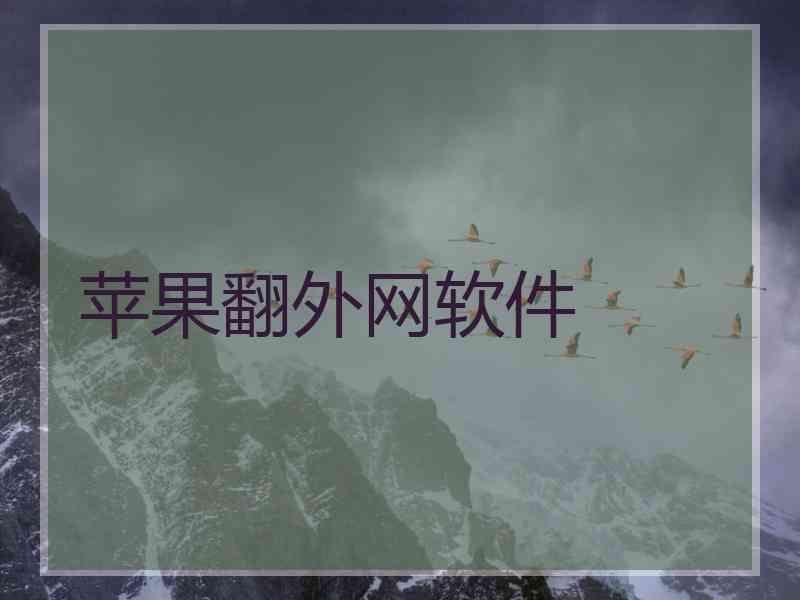 苹果翻外网软件