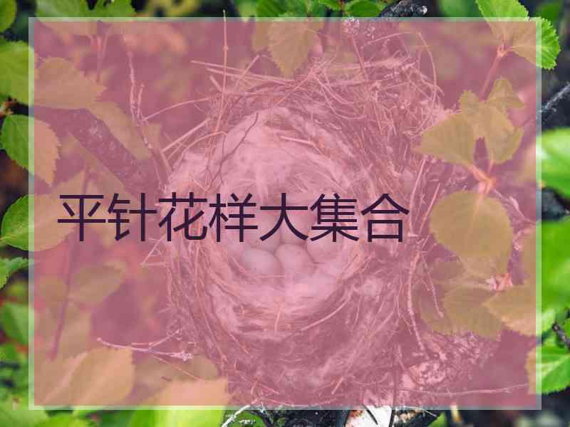 平针花样大集合