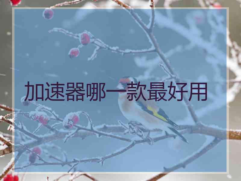 加速器哪一款最好用