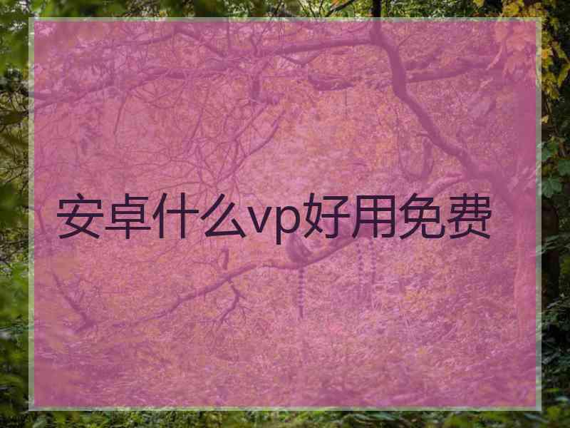 安卓什么vp好用免费