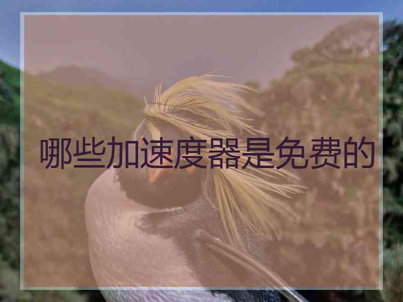 哪些加速度器是免费的
