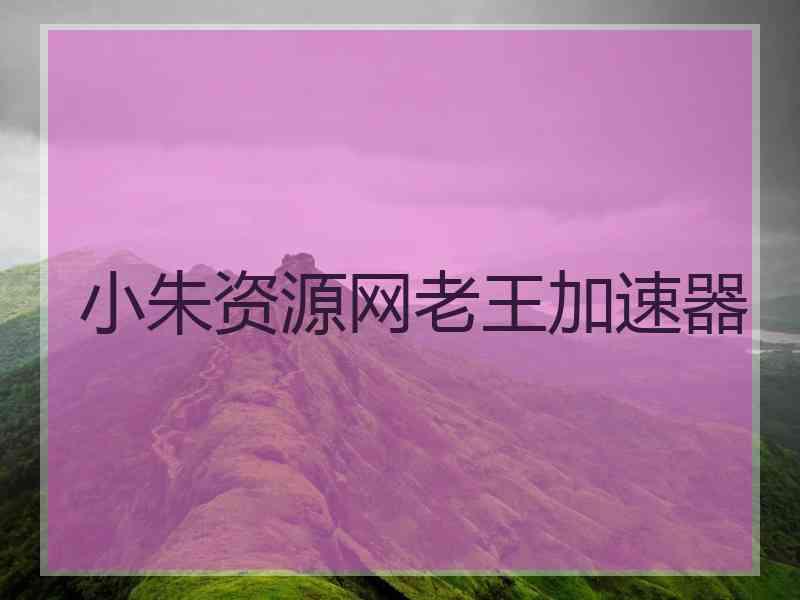 小朱资源网老王加速器