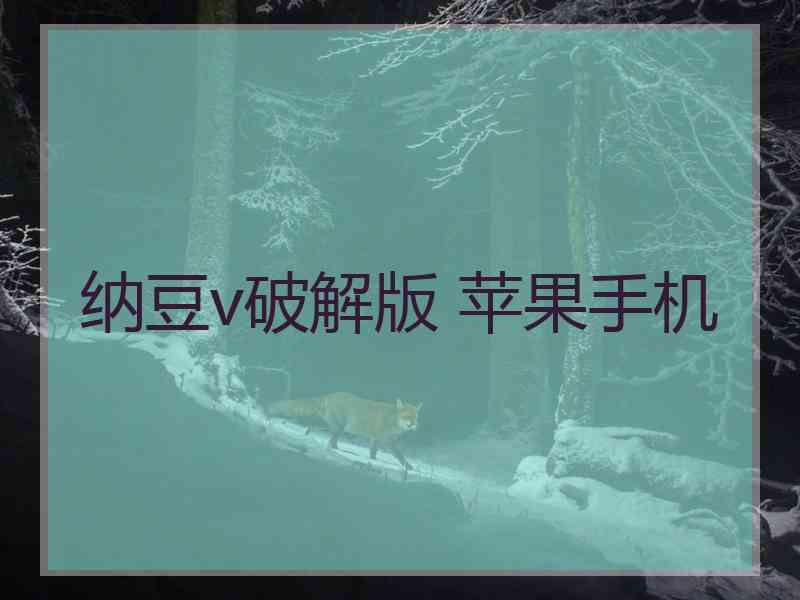 纳豆v破解版 苹果手机