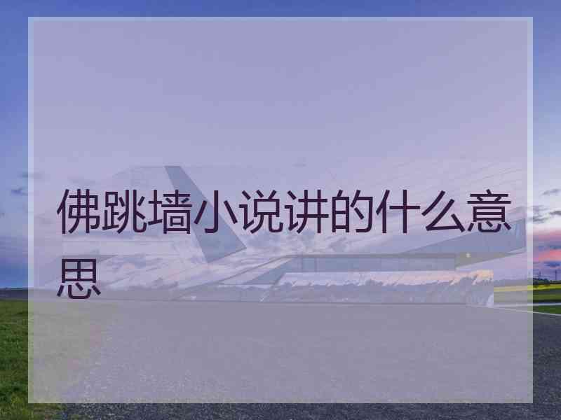 佛跳墙小说讲的什么意思