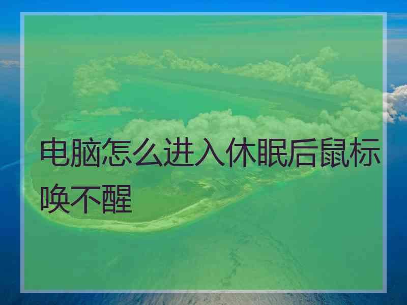 电脑怎么进入休眠后鼠标唤不醒