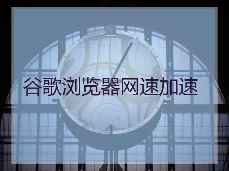 谷歌浏览器网速加速