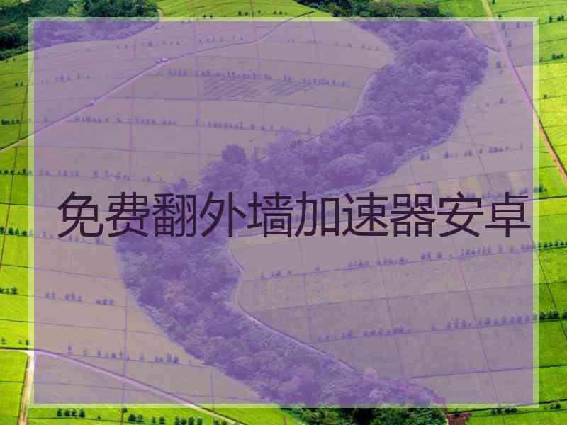 免费翻外墙加速器安卓