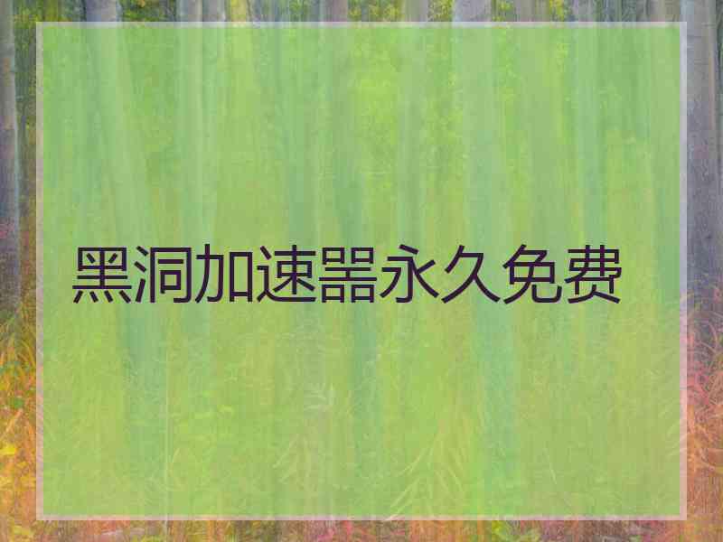 黑洞加速噐永久免费