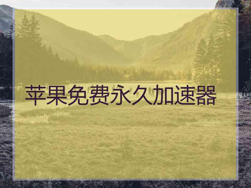 苹果免费永久加速器
