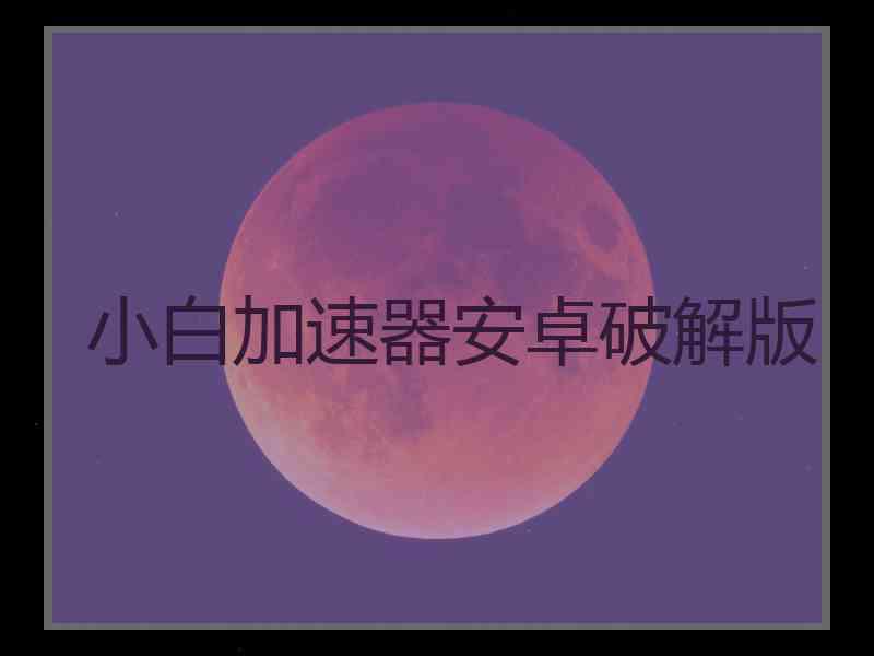 小白加速器安卓破解版