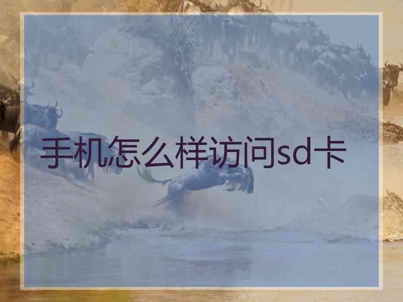 手机怎么样访问sd卡