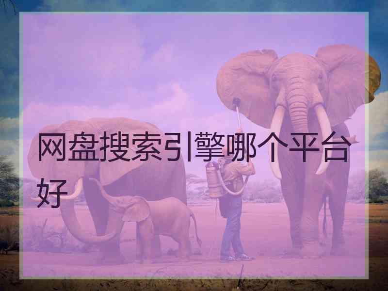 网盘搜索引擎哪个平台好