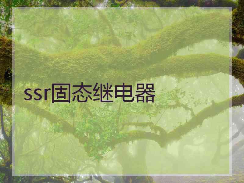 ssr固态继电器