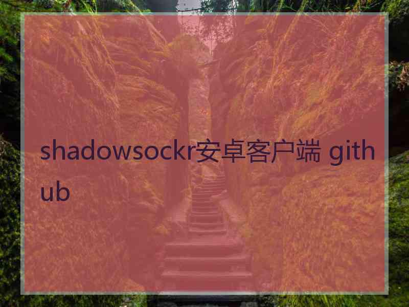 shadowsockr安卓客户端 github