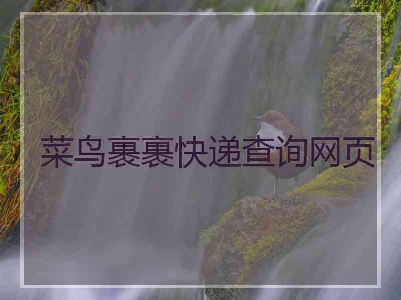 菜鸟裹裹快递查询网页