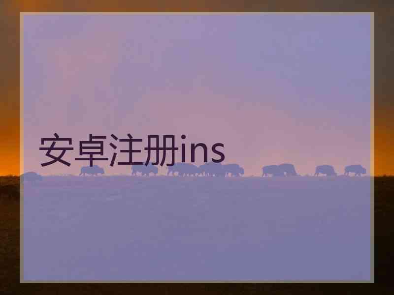 安卓注册ins