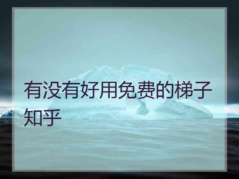 有没有好用免费的梯子 知乎