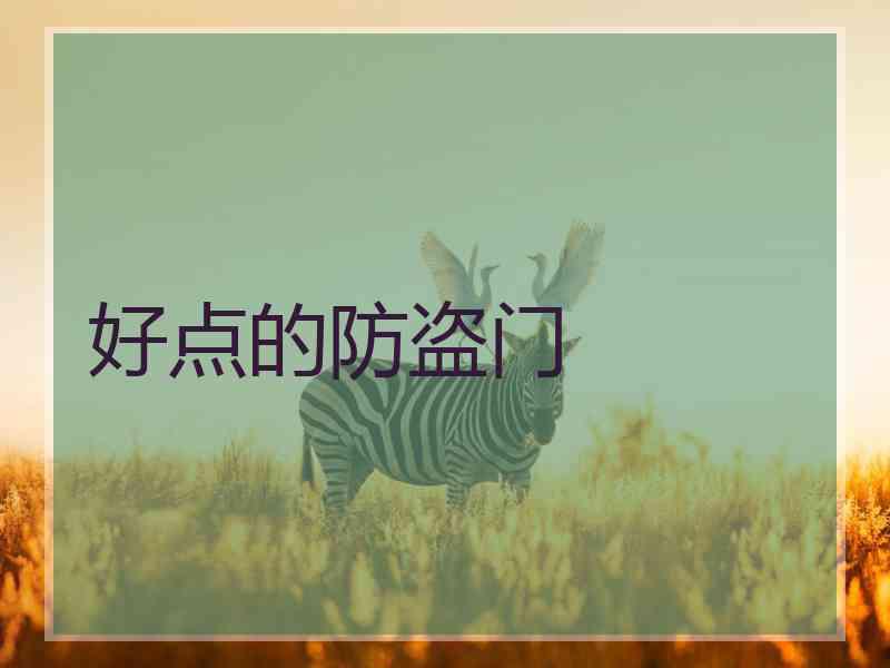 好点的防盗门
