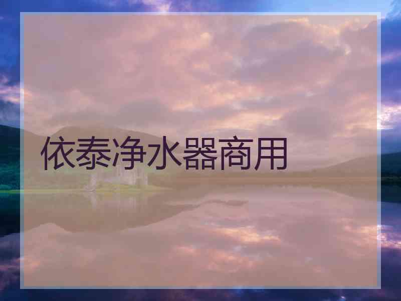 依泰净水器商用
