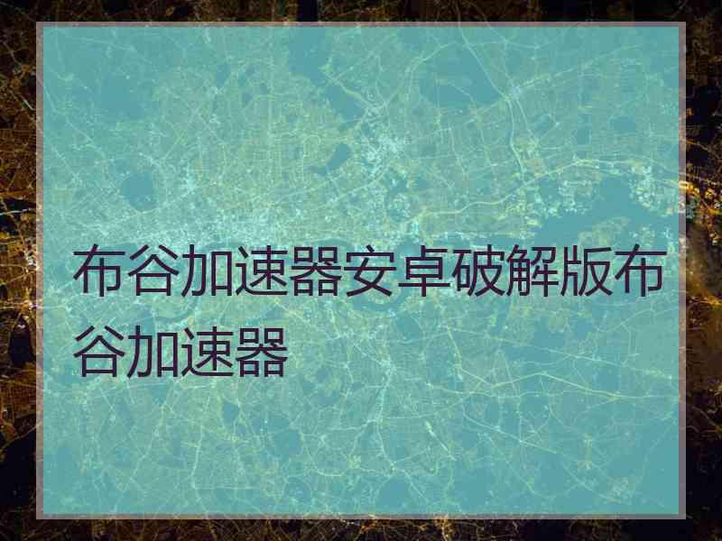 布谷加速器安卓破解版布谷加速器