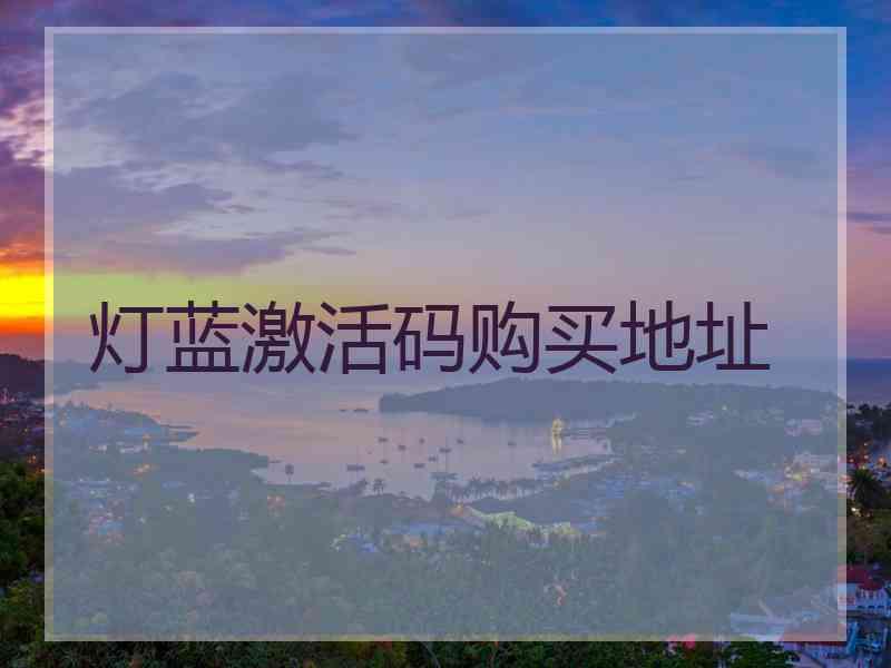灯蓝激活码购买地址