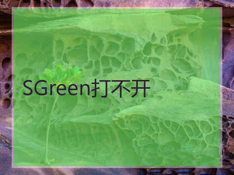 SGreen打不开