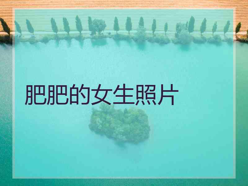 肥肥的女生照片