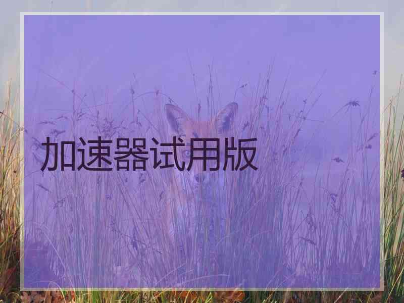 加速器试用版