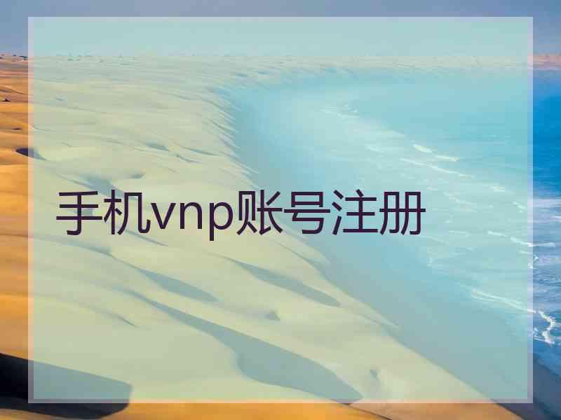 手机vnp账号注册